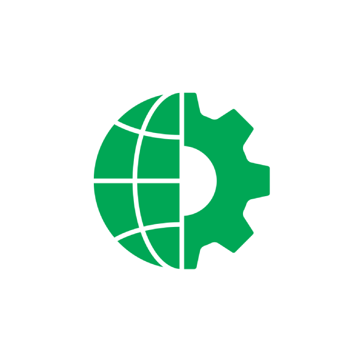 Globe and gear icon